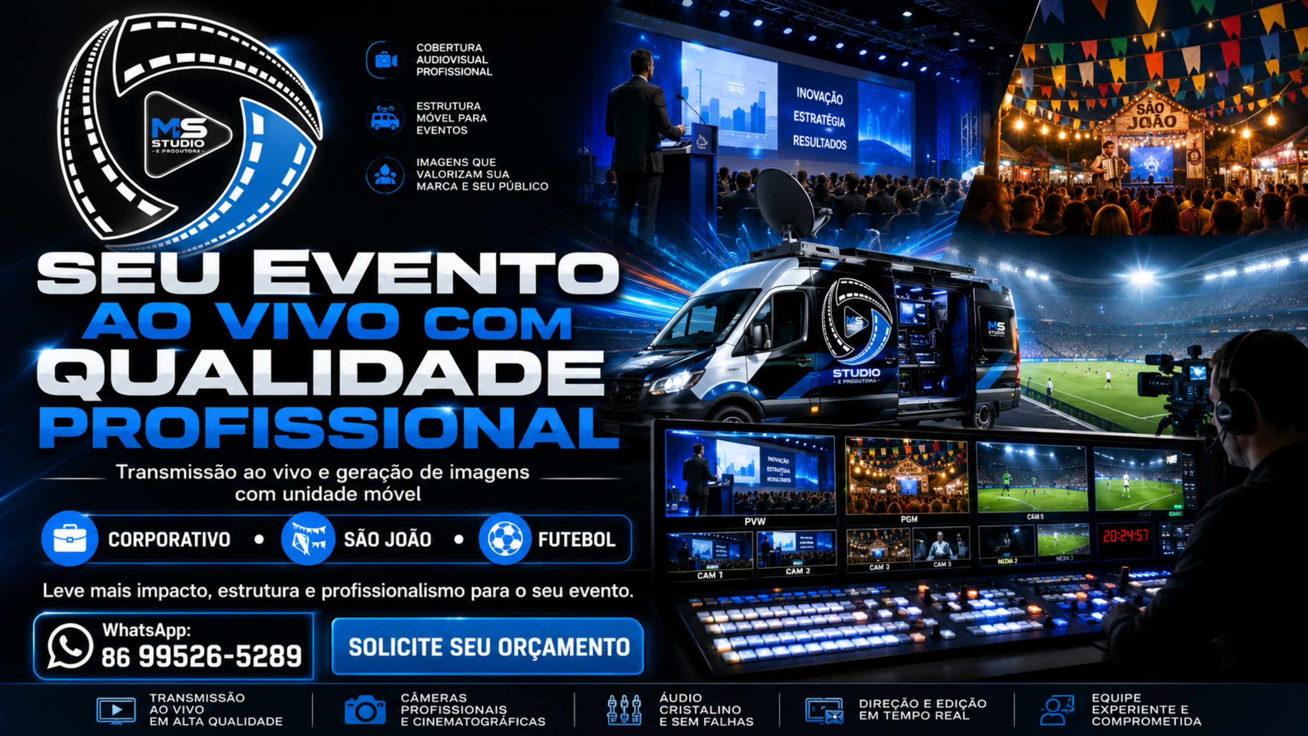 Bastidores de uma transmissão esportiva